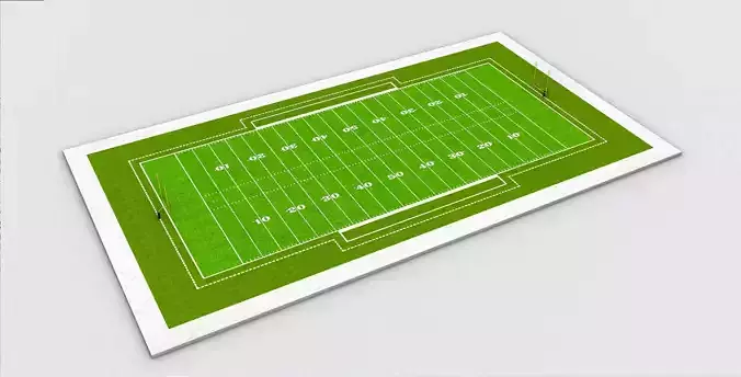 American Football Field Low-poly 3D model