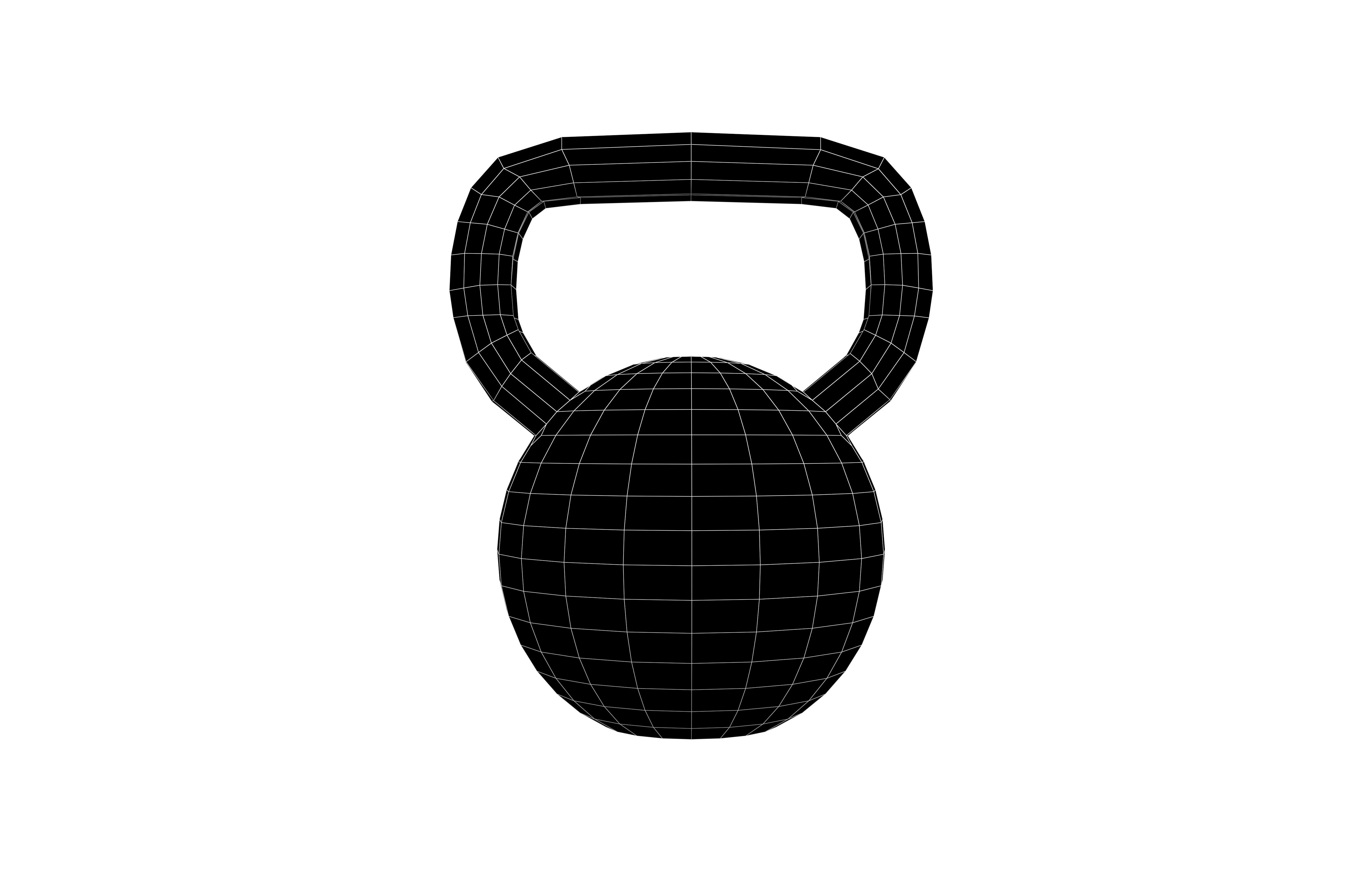 Gym Kettlebell v1 001 Low-poly 3D model_7