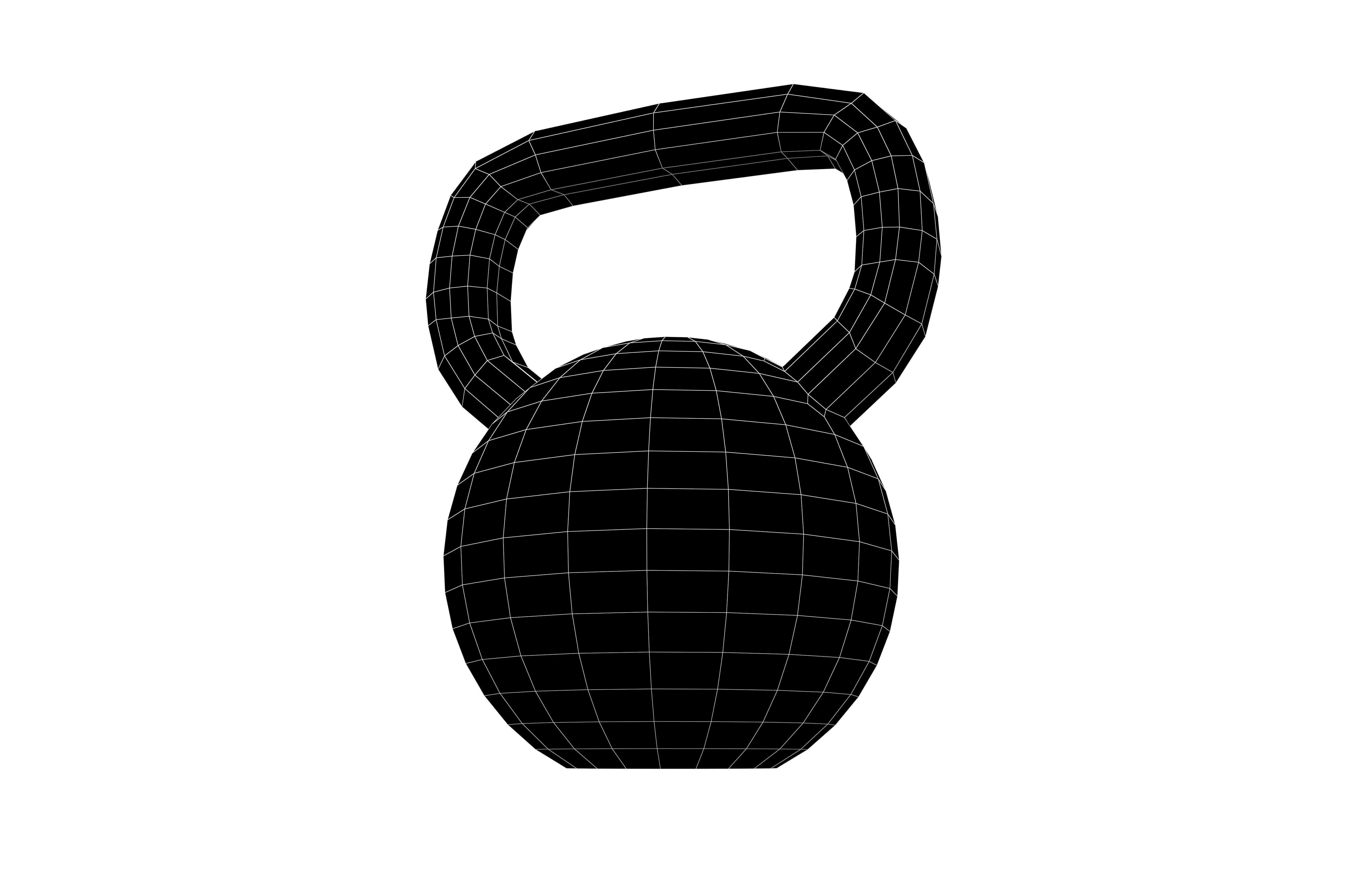Gym Kettlebell v1 001 Low-poly 3D model_5