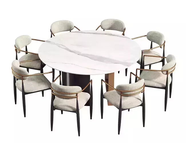 Dining Set 255 3D model