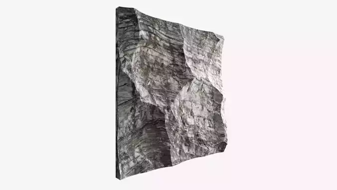 17-RockPanel piece of rock on wall