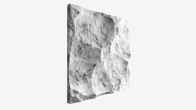 24-RockPanel piece of rock on wall 3D model