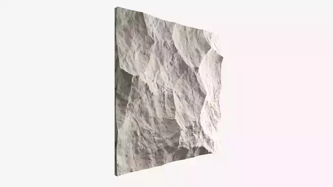 27-RockPanel piece of rock on wall