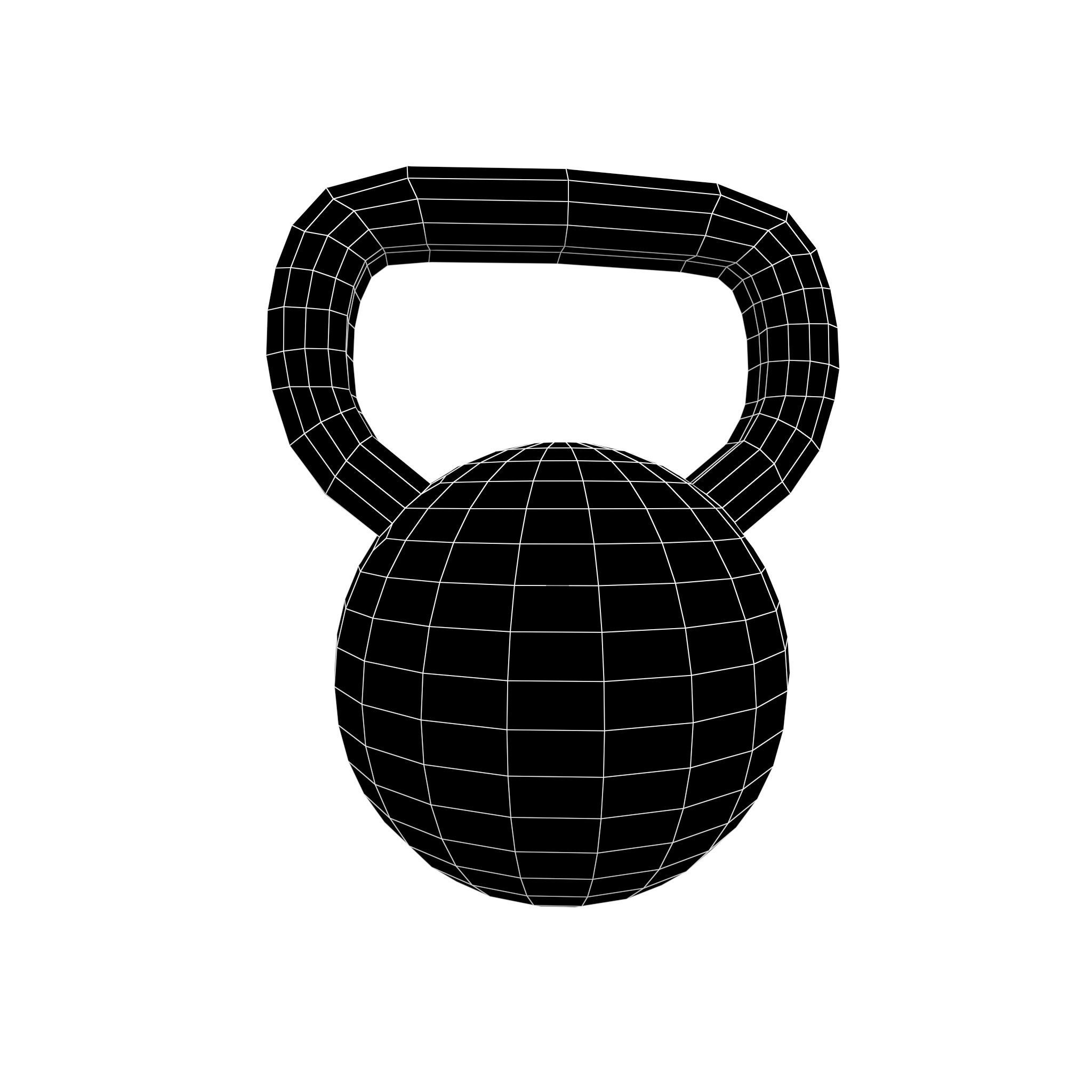 Gym Kettlebell v1 008 Low-poly 3D model_6