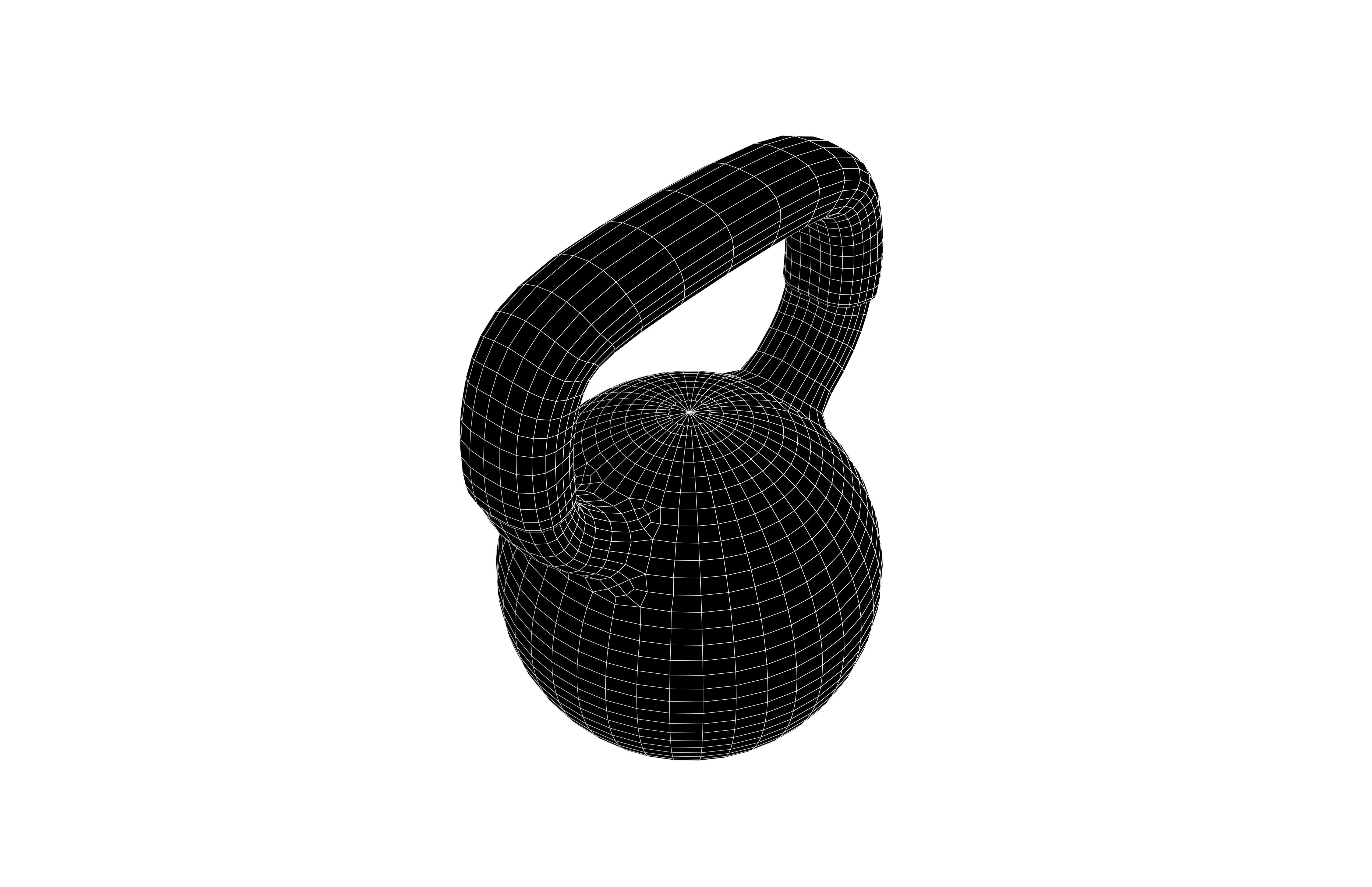 Gym Kettlebell v2 001 Low-poly 3D model_6