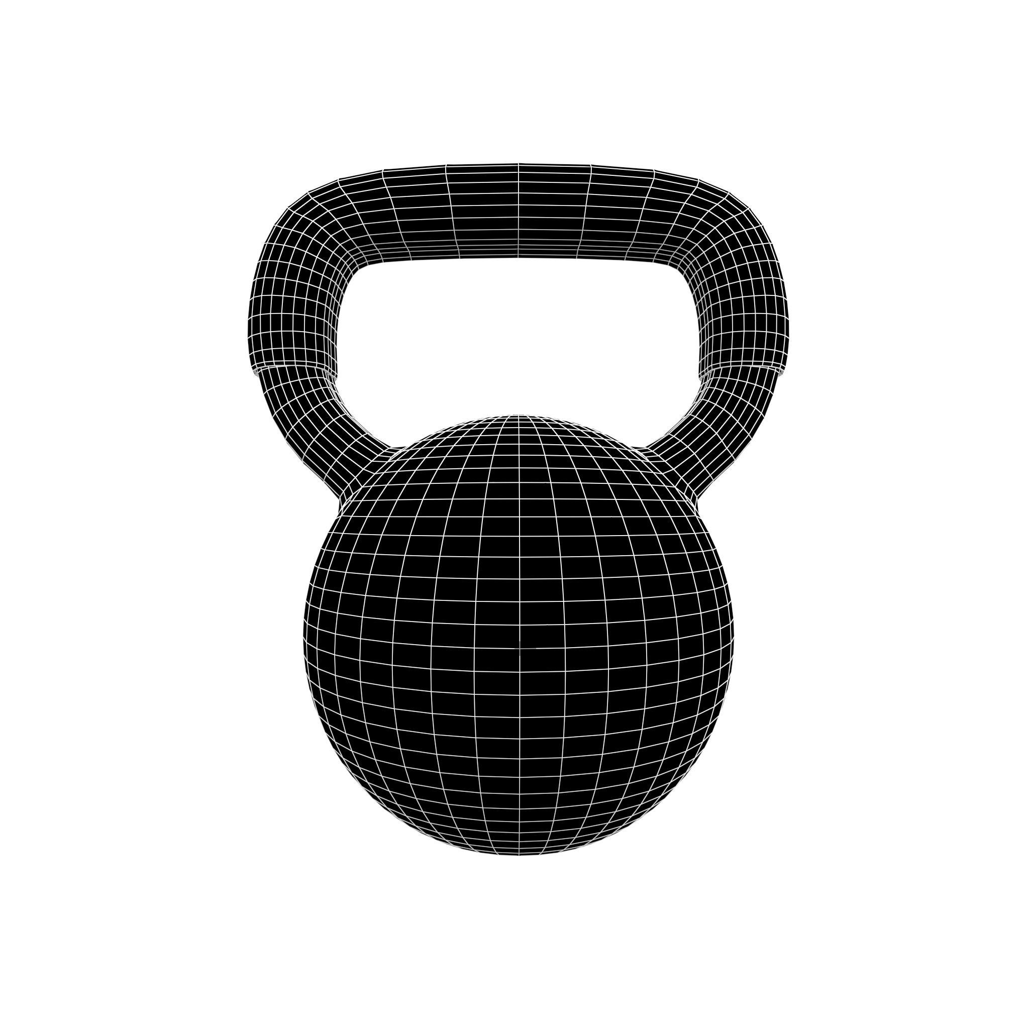 Gym Kettlebell v2 001 Low-poly 3D model_4