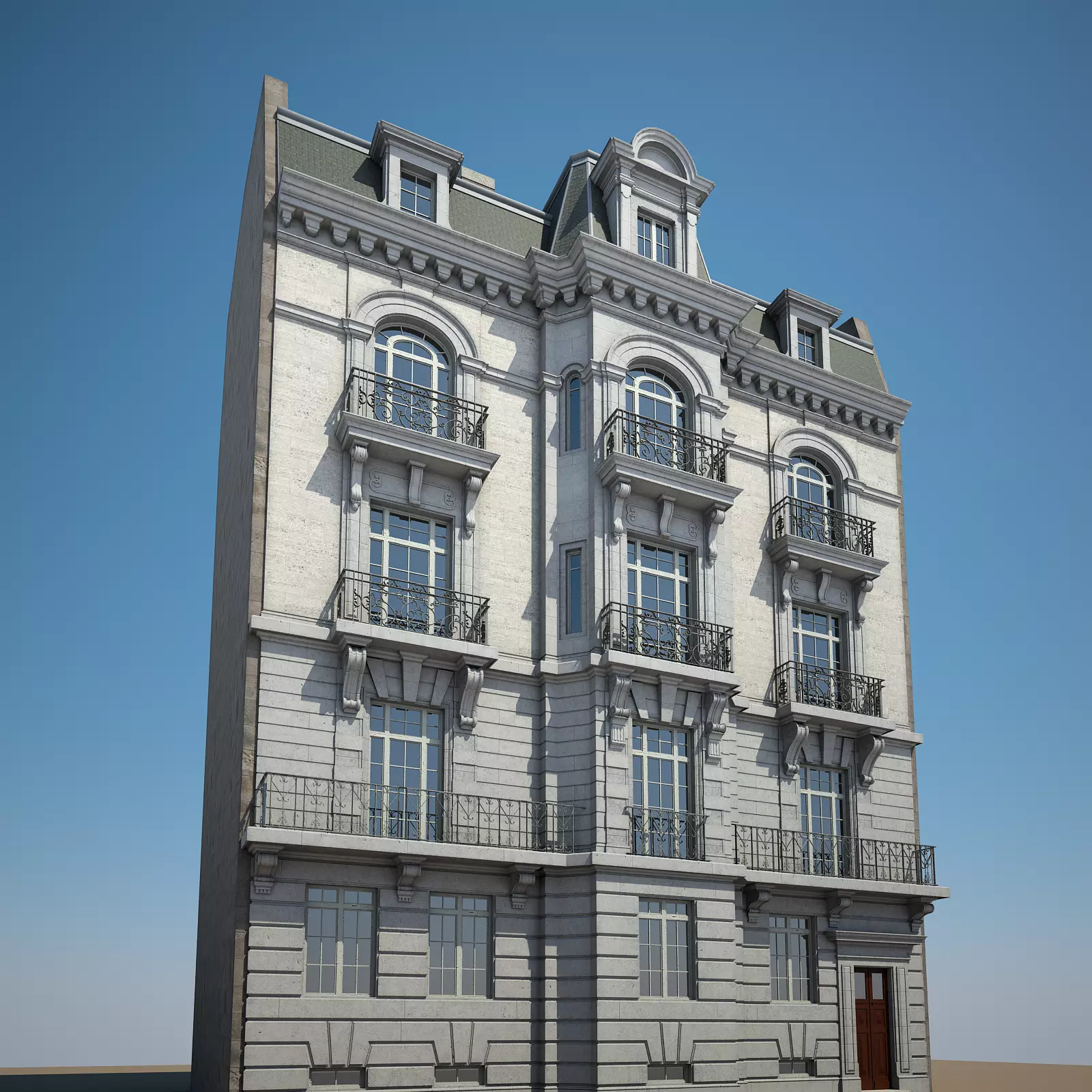 City Building 02 3D model_0