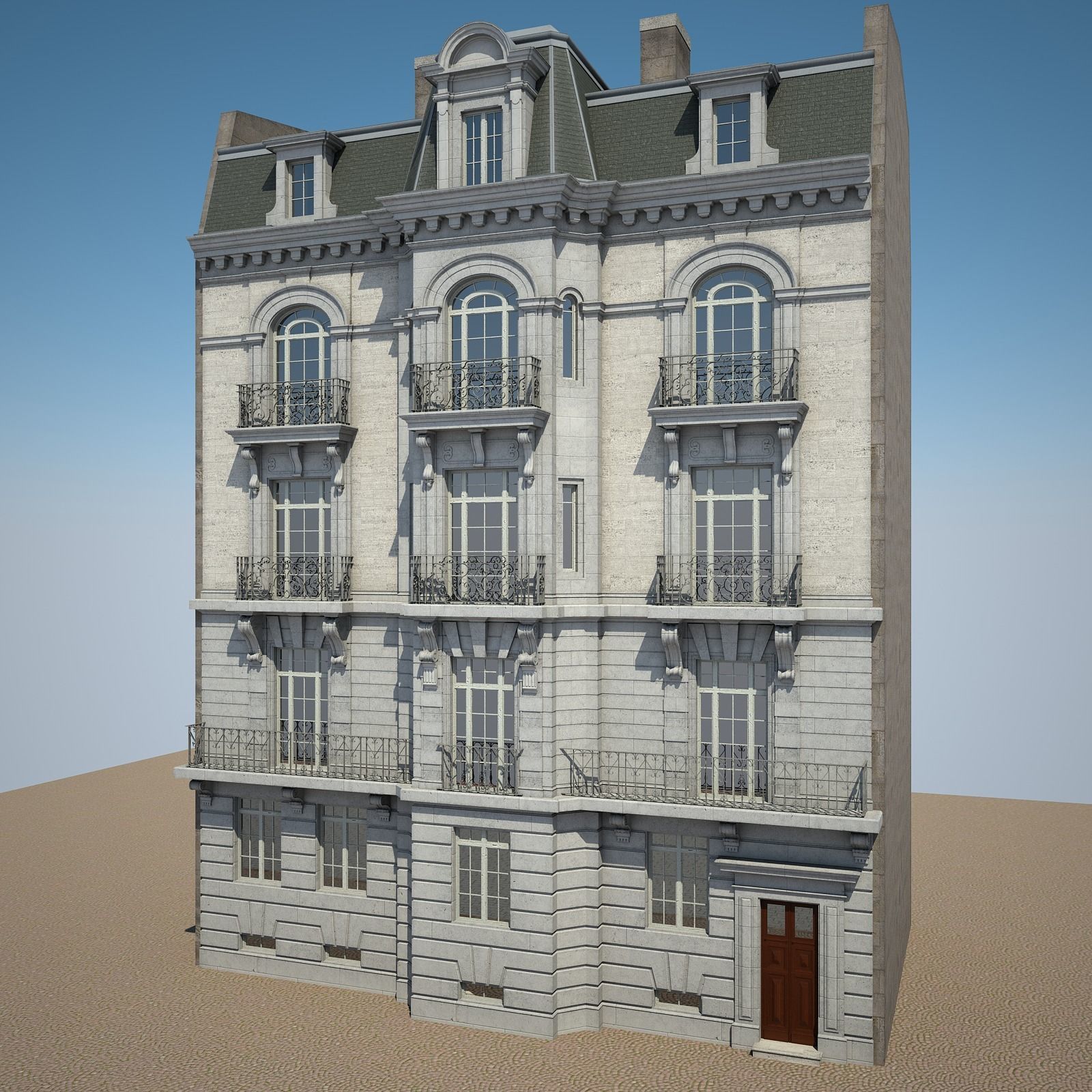 City Building 02 3D model_7