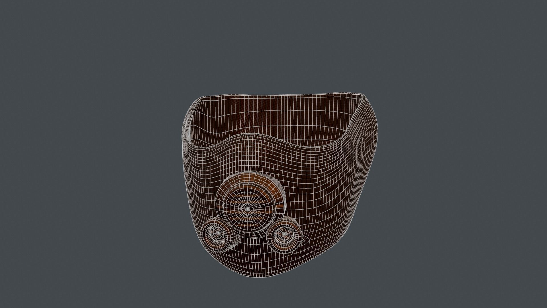 Gas mask helmet 3d model scifi Low-poly Low-poly 3D model_4