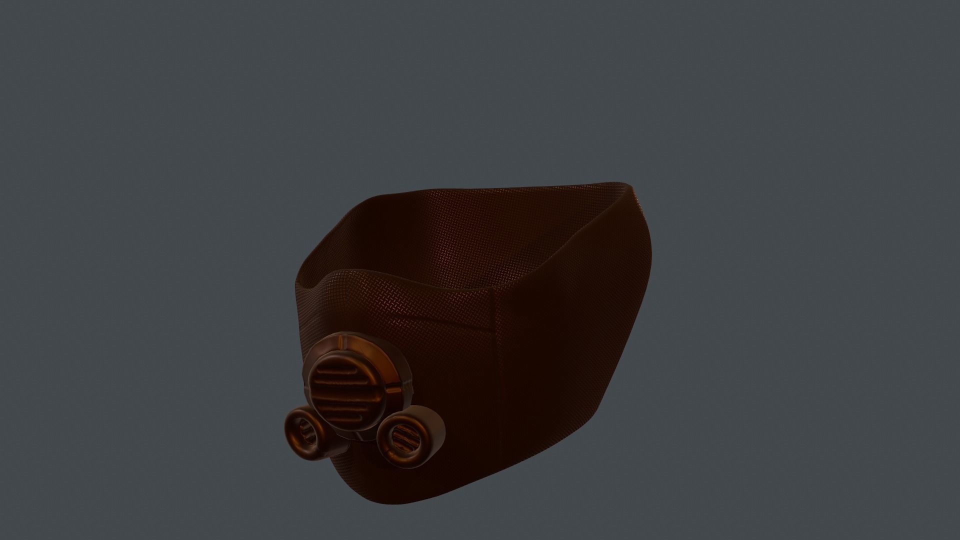 Gas mask helmet 3d model scifi Low-poly Low-poly 3D model_1