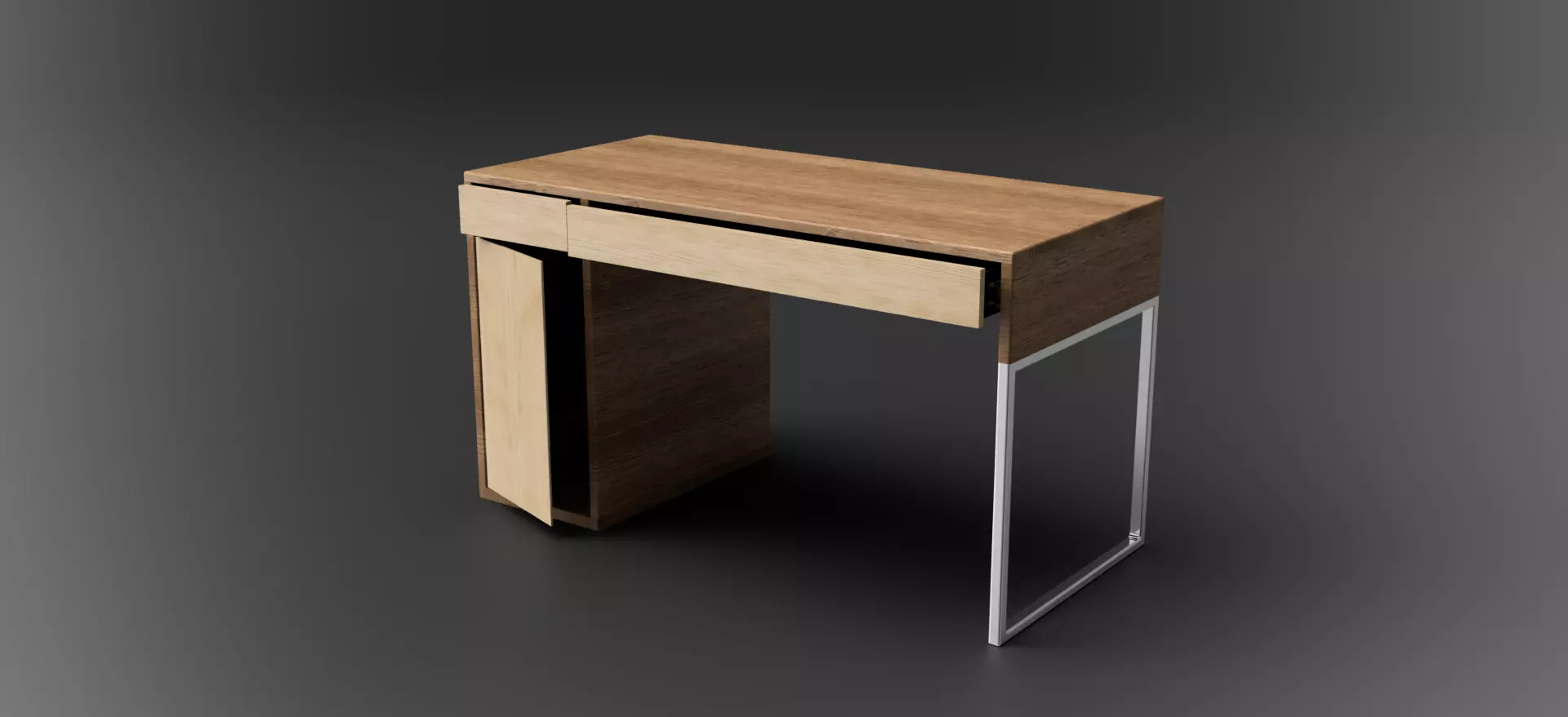 Desk MICKE IKEA Low-poly 3D model