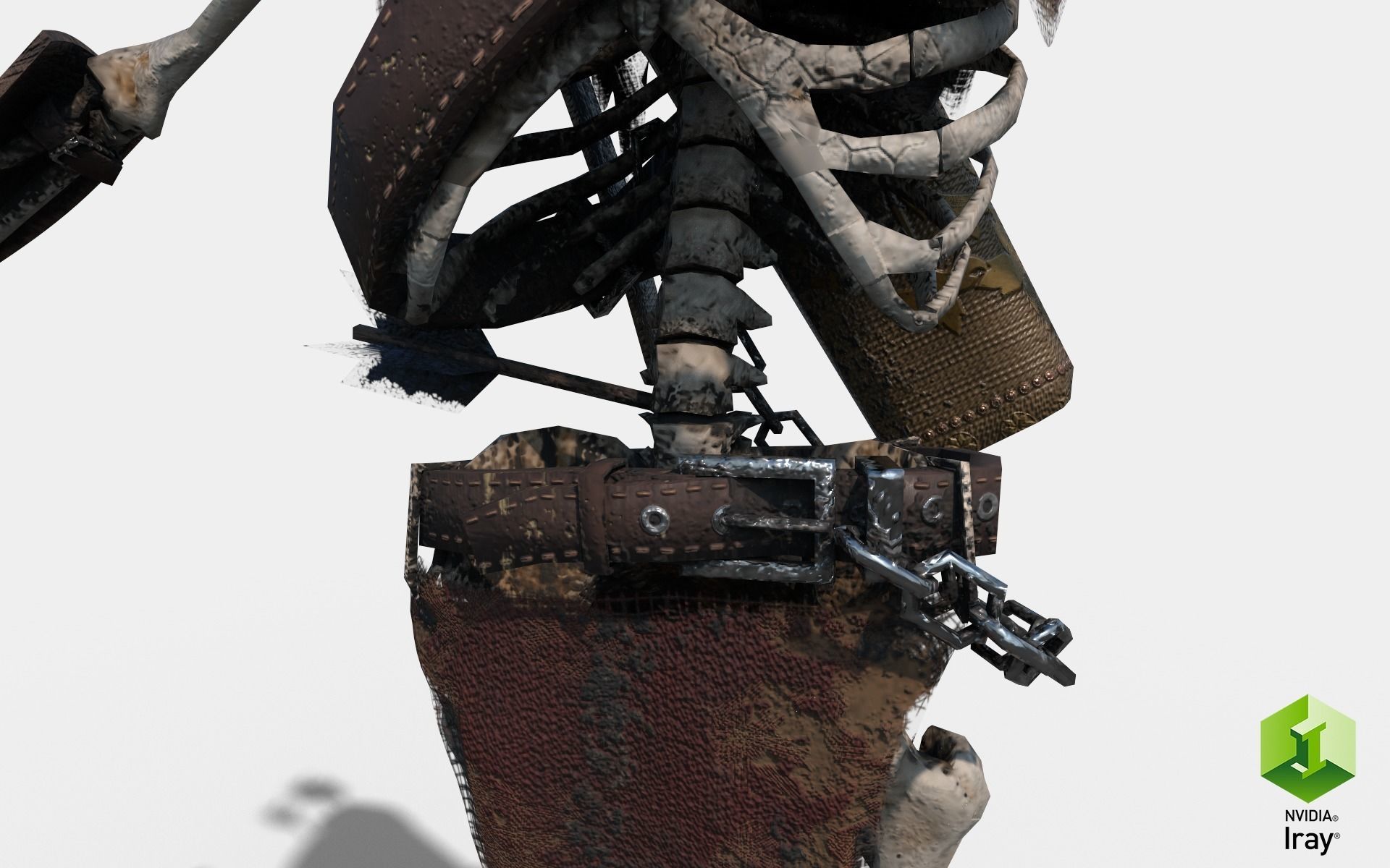 Skeleton Archer Low-poly 3D model_42