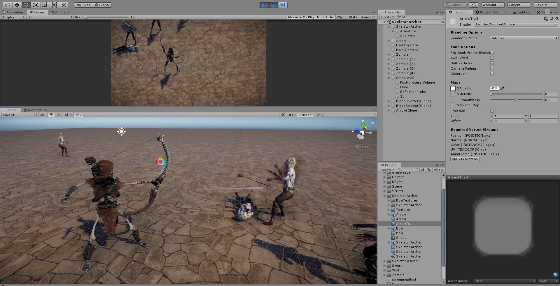 Skeleton Archer Low-poly 3D model_33