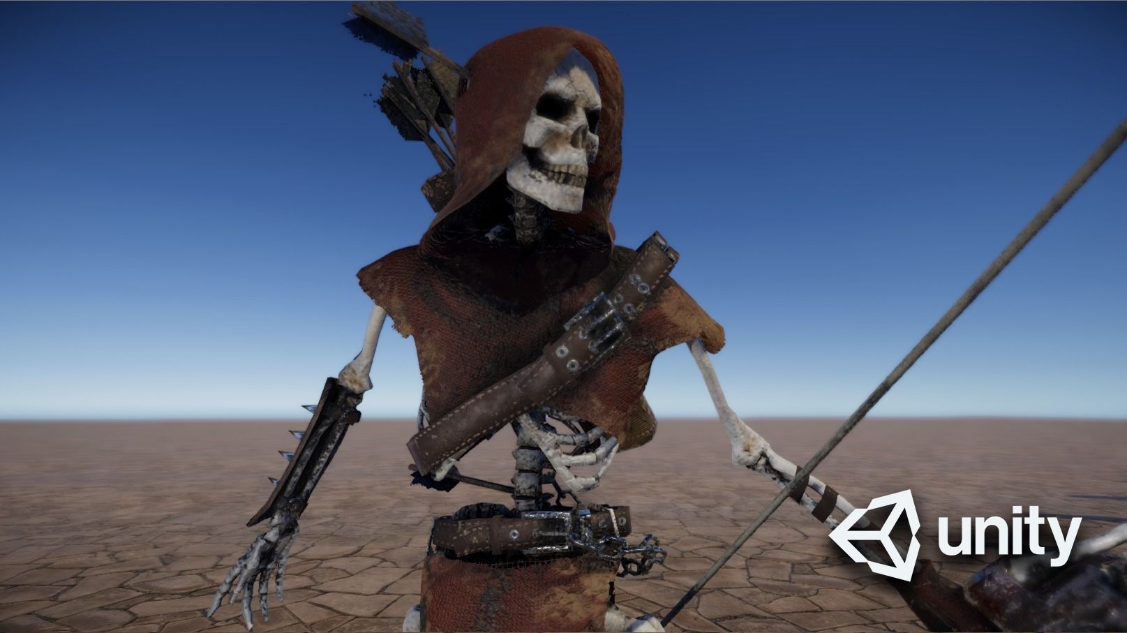 Skeleton Archer Low-poly 3D model_32