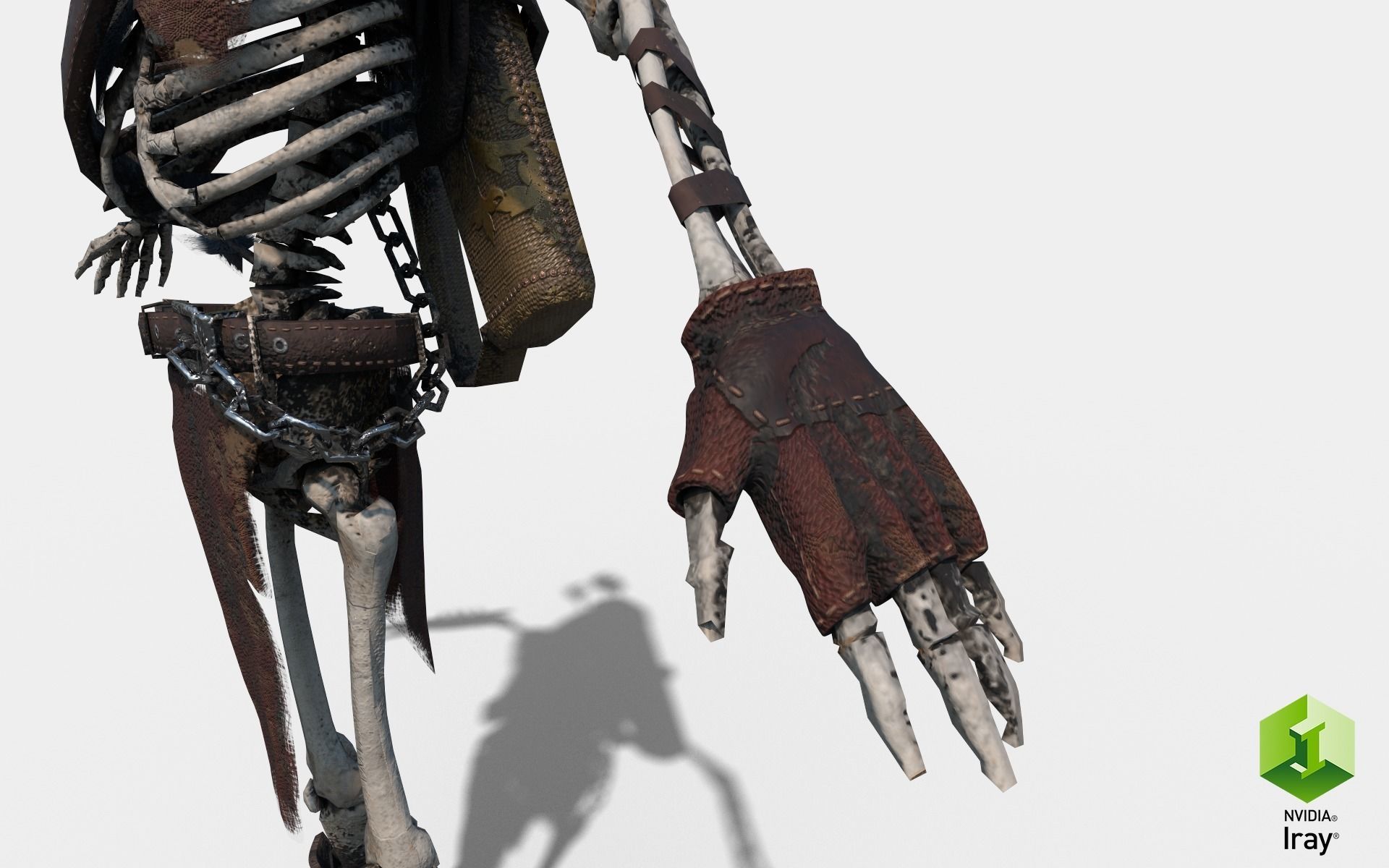 Skeleton Archer Low-poly 3D model_43