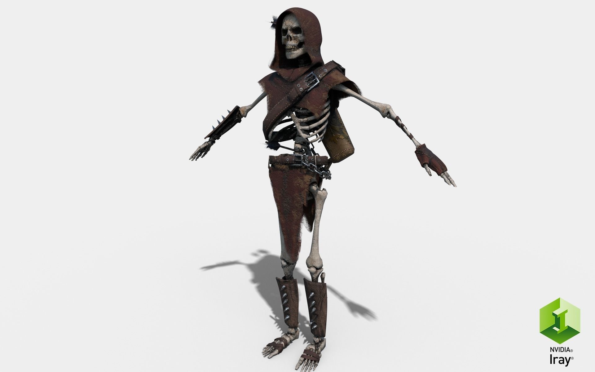 Skeleton Archer Low-poly 3D model_41