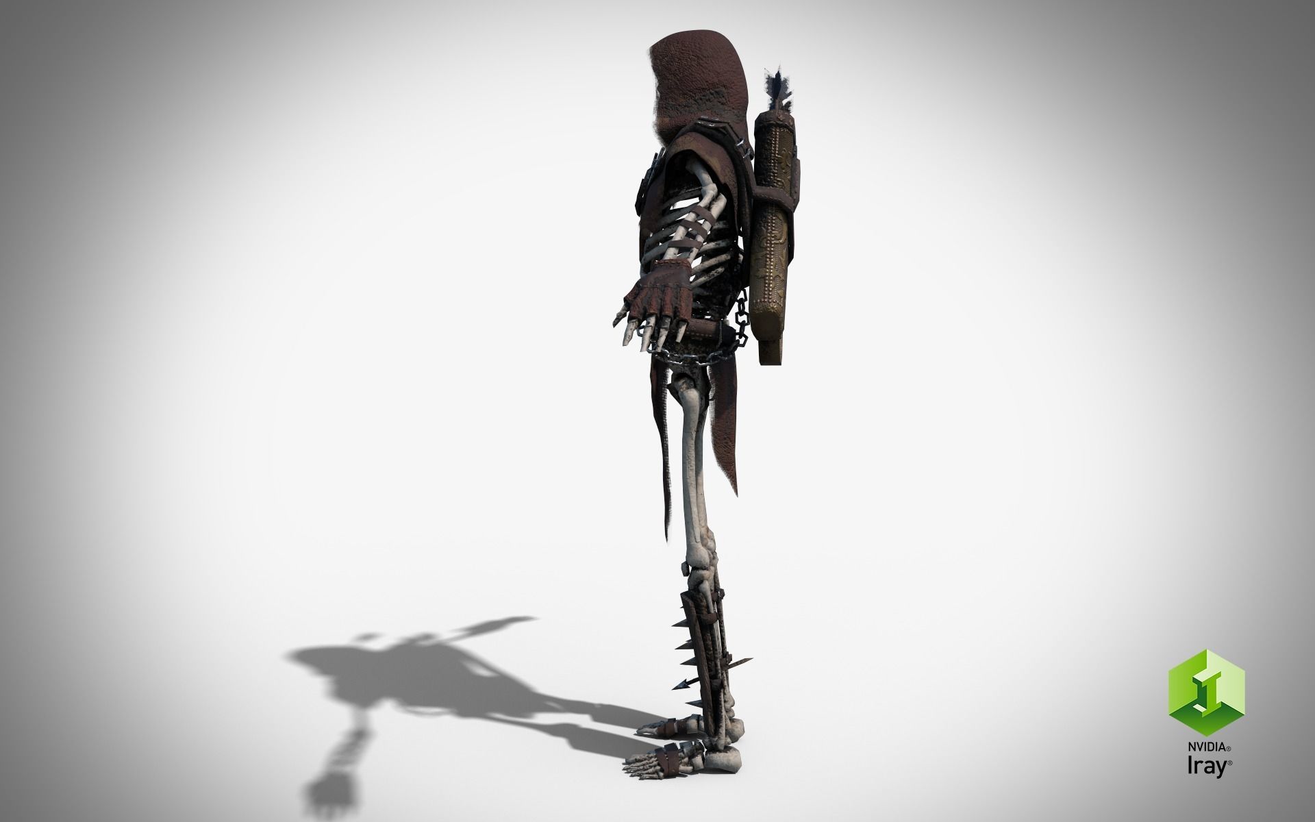 Skeleton Archer Low-poly 3D model_9