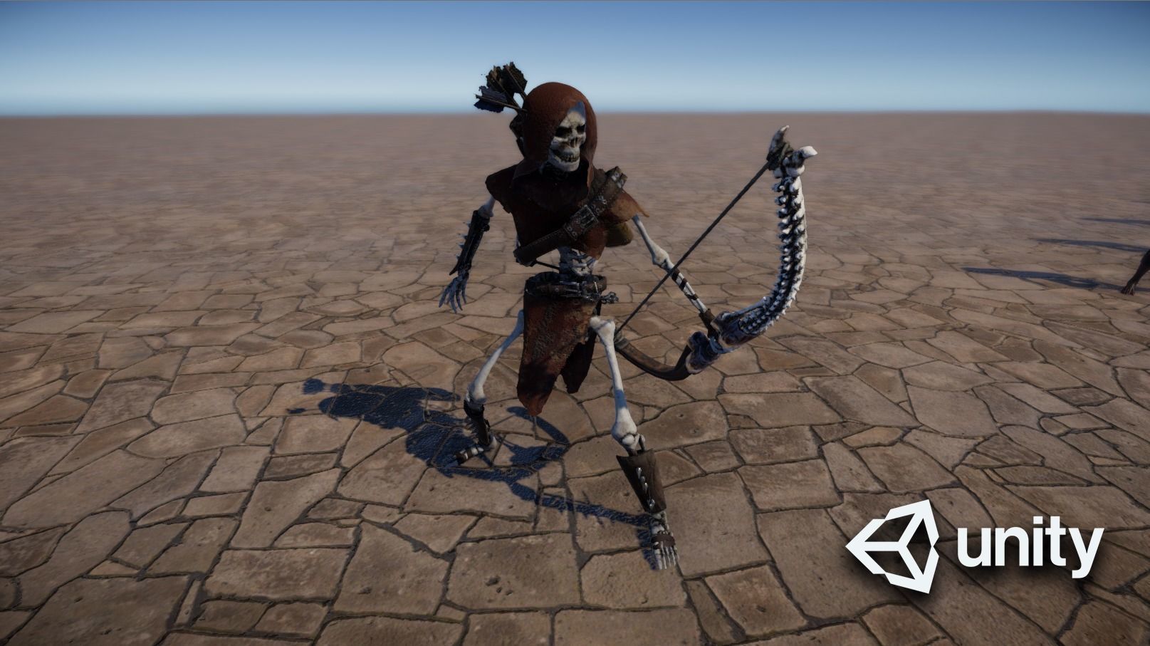 Skeleton Archer Low-poly 3D model_29
