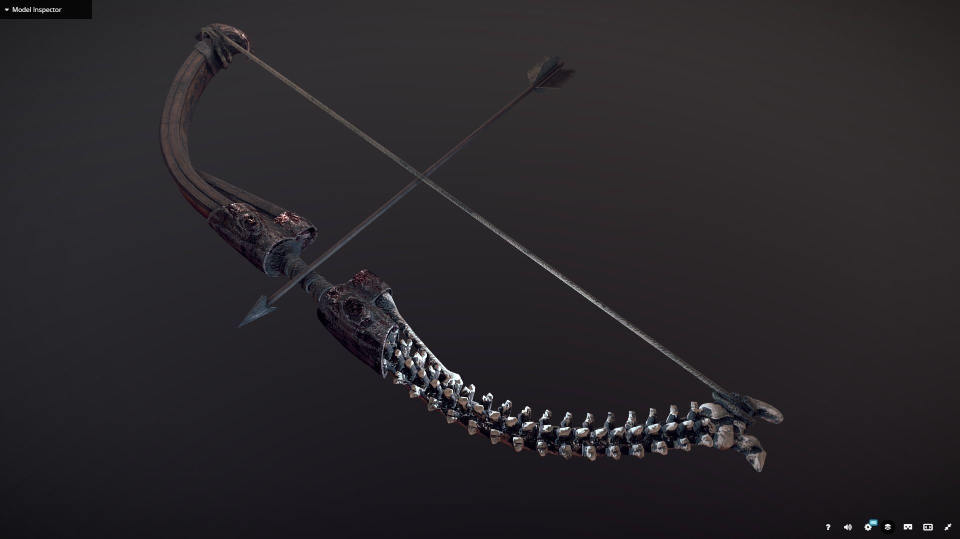 Skeleton Archer Low-poly 3D model_36