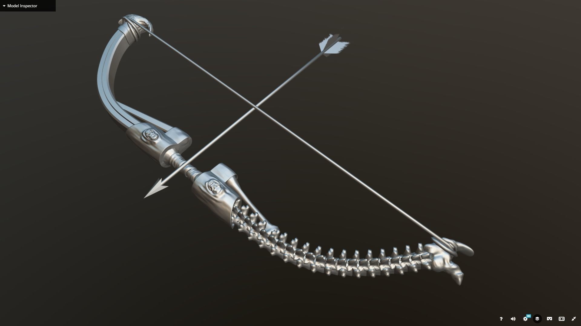 Skeleton Archer Low-poly 3D model_34
