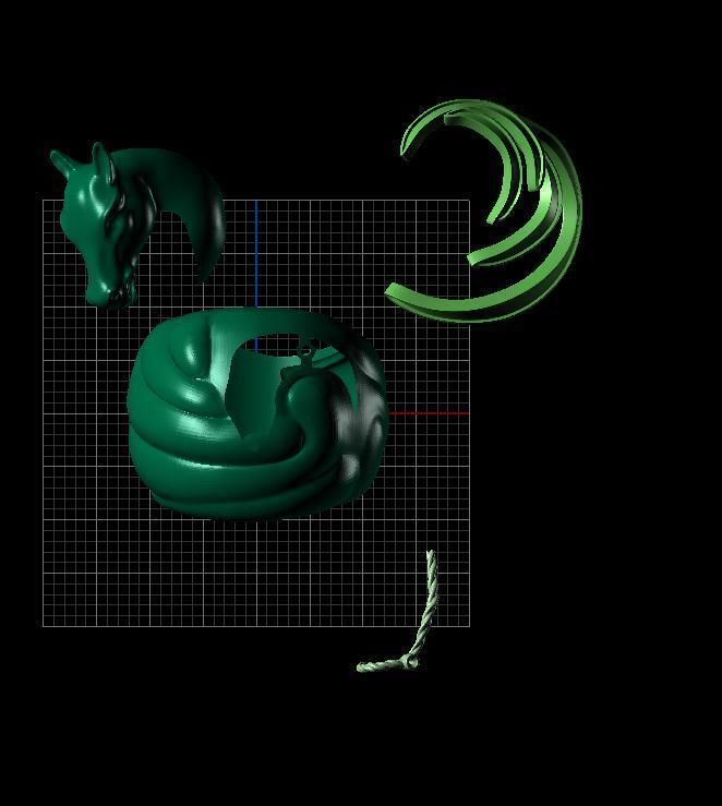 Ring horse collektion 3D print model_4