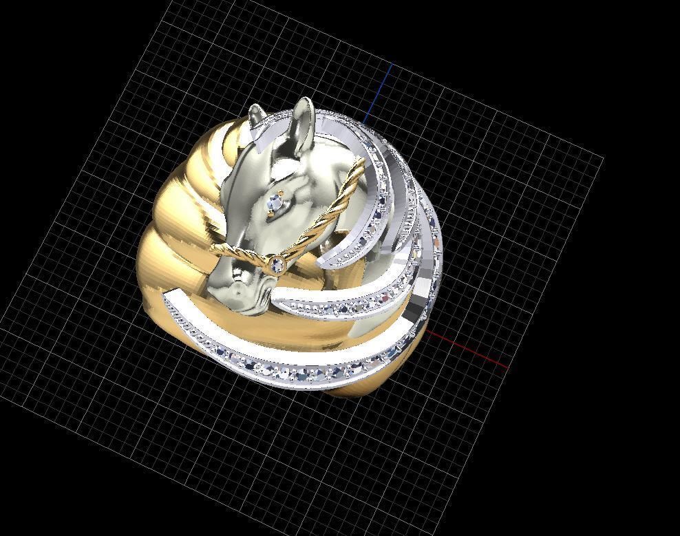 Ring horse collektion 3D print model_5