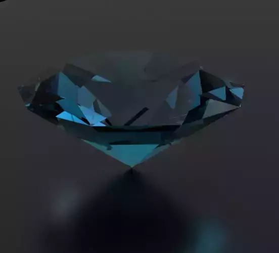 Realistic Blue diamond 3D model