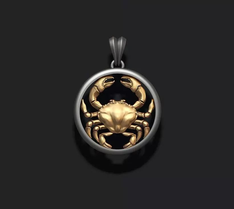 Horoscope Cancer pendant 3D print model