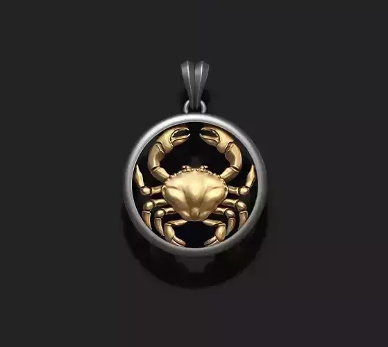 Horoscope Cancer  pendant 3D print model