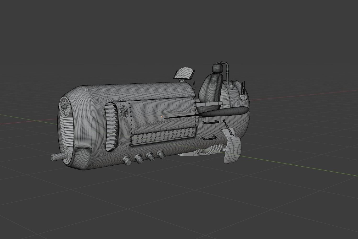 Sci fi vehicle 3D model_7