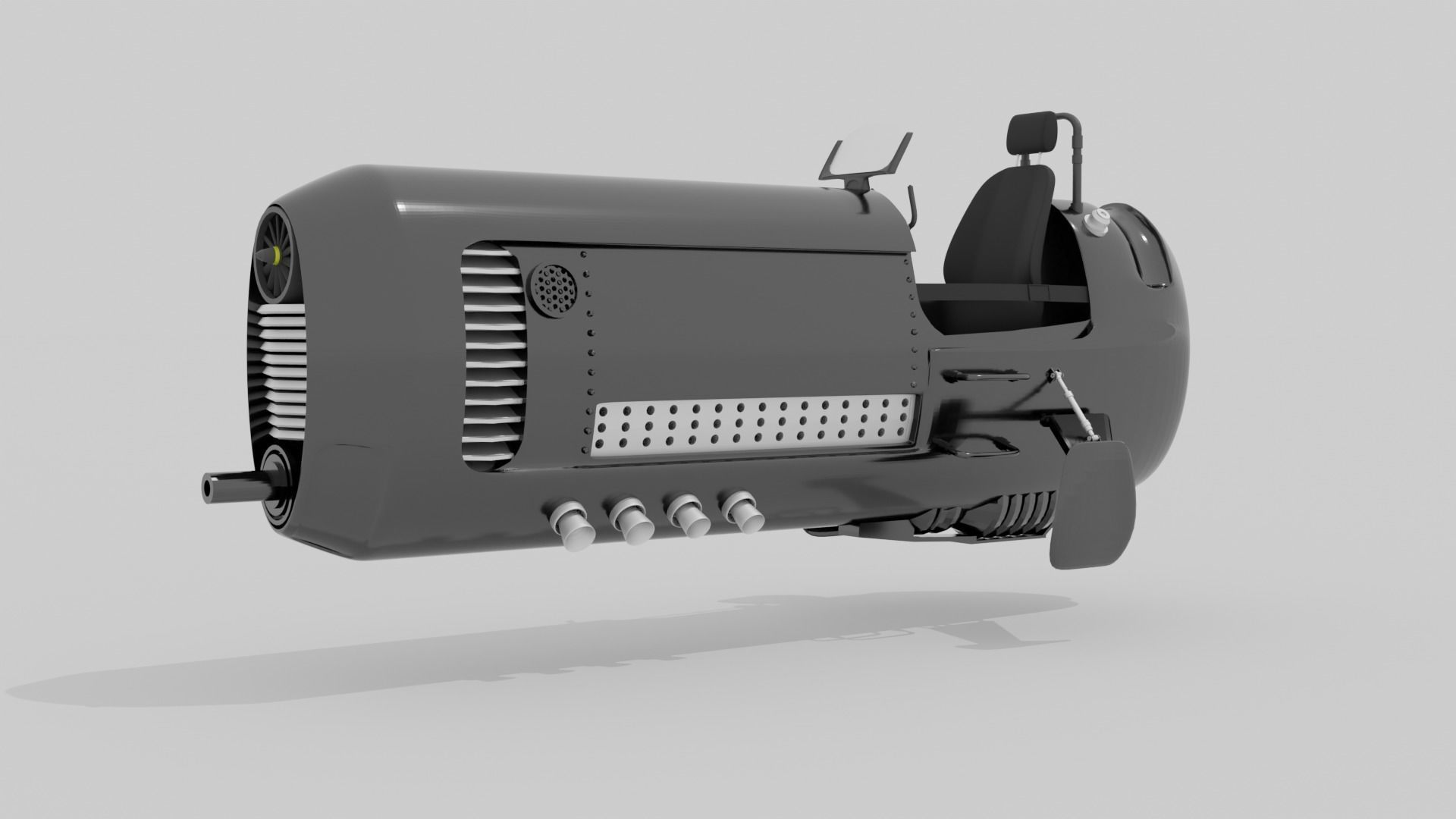 Sci fi vehicle 3D model_6