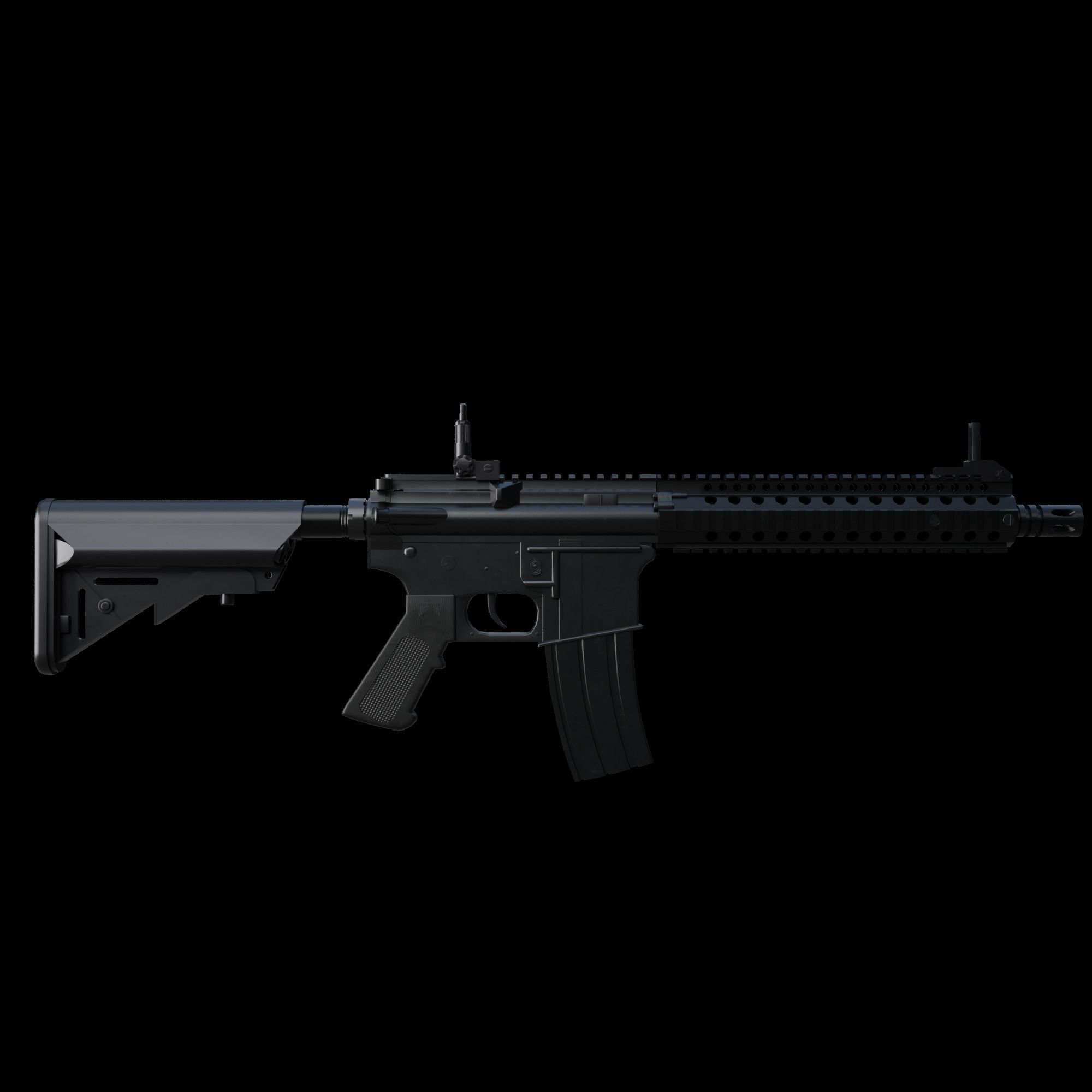 DDMK-18 realistic model rifle Low-poly 3D model_2