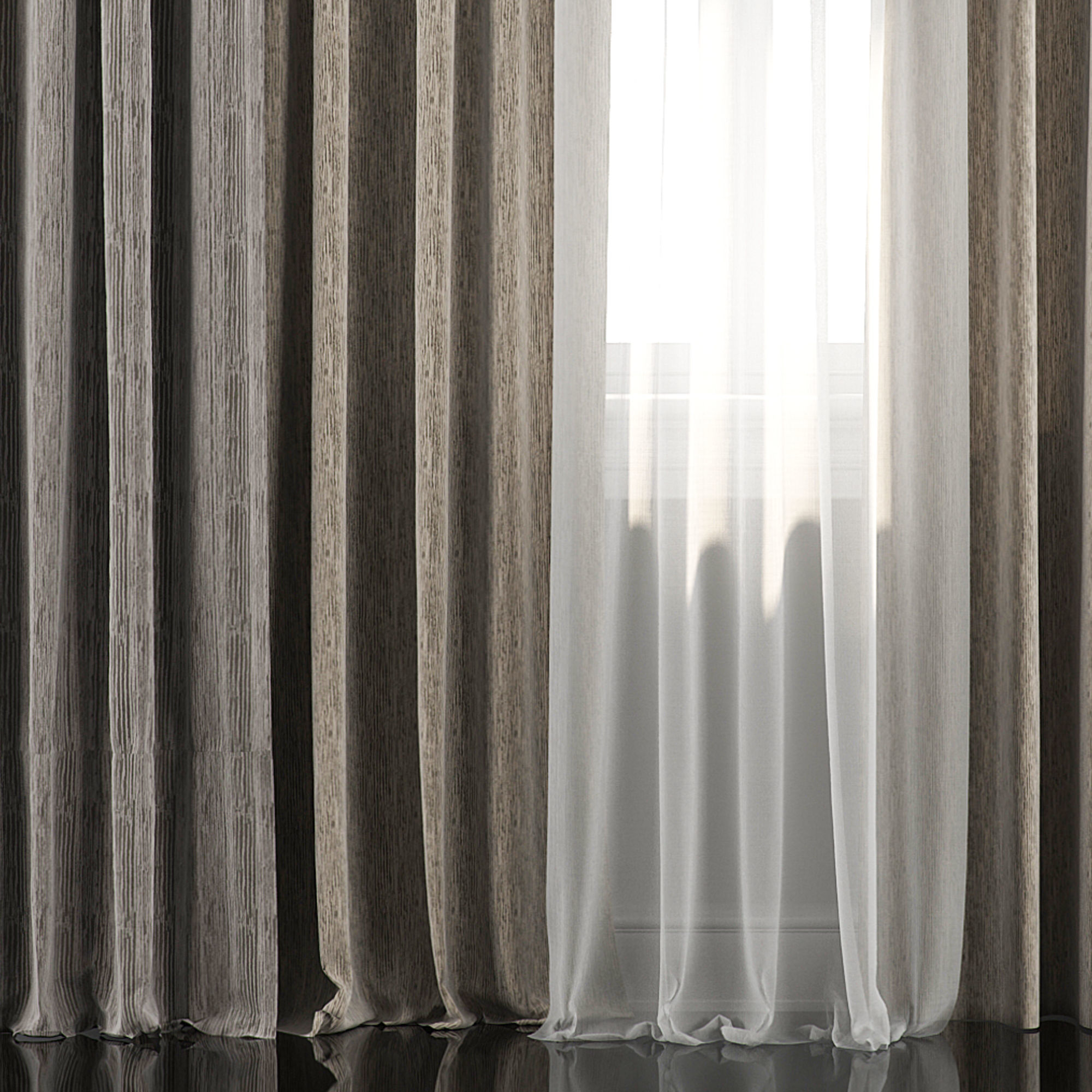 Curtain Set 27 3D model_1