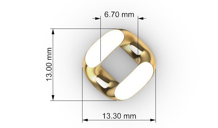 13 MM MIAMI CUBAN LINK CHAIN BRACELET OR NECKLACE 3D print model_6