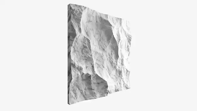 51-RockPanel piece of rock on wall