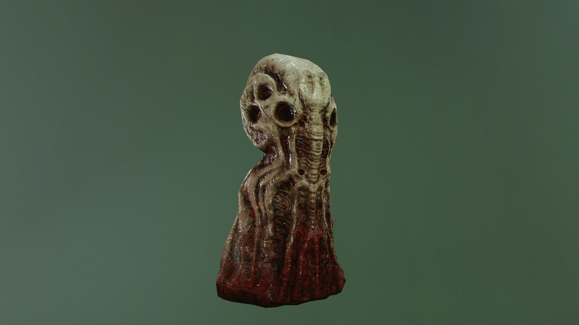 Bloody Cthulhu Idol Low-poly 3D model_0