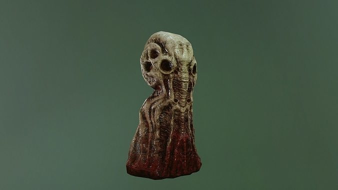 Bloody Cthulhu Idol Low-poly 3D model