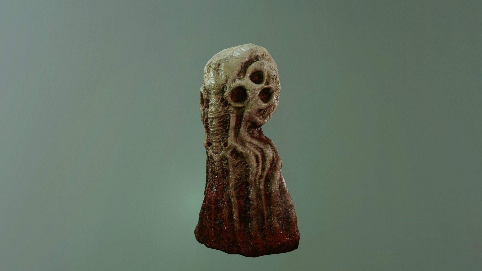 Bloody Cthulhu Idol Low-poly 3D model_2