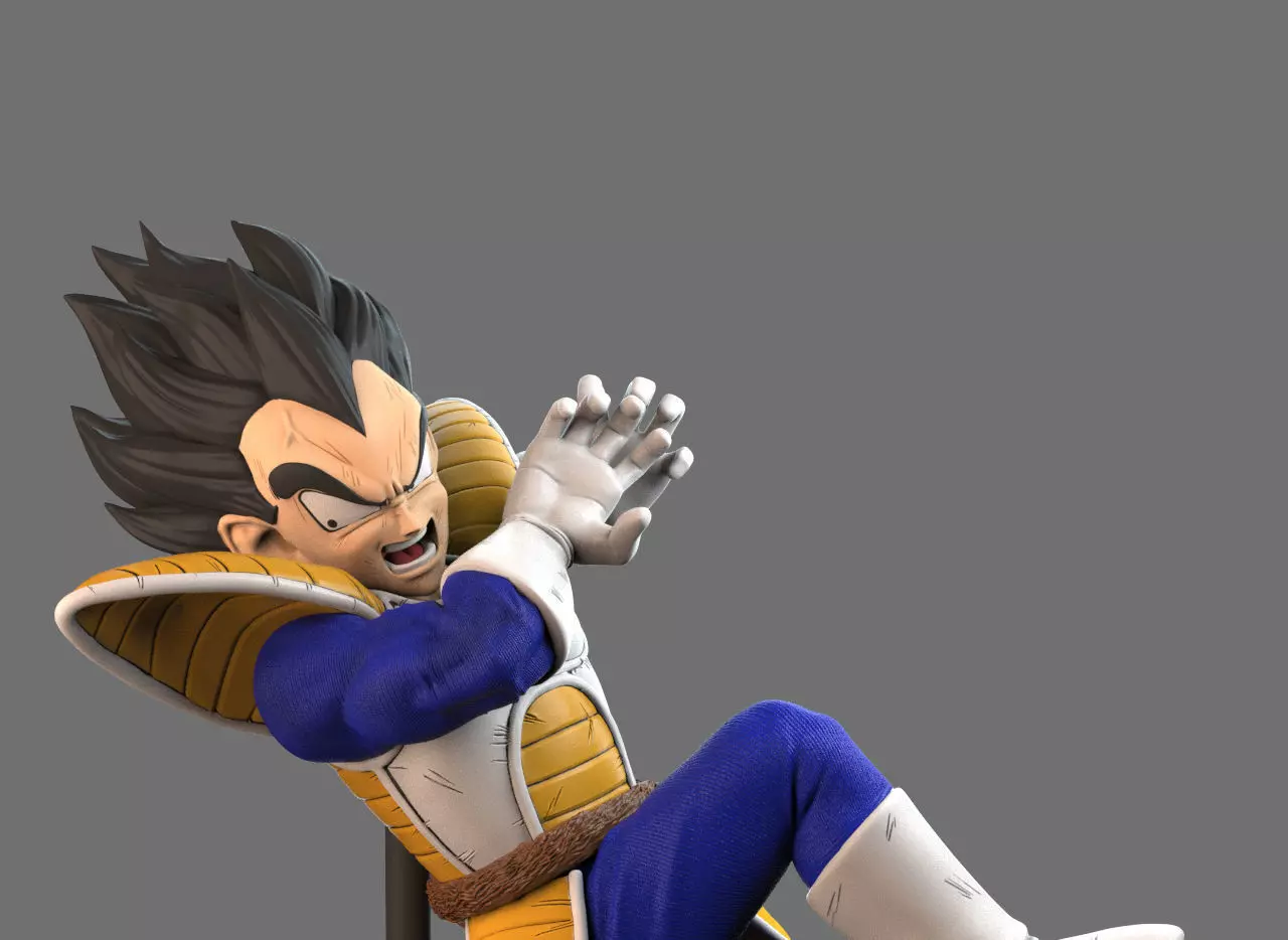 Vegeta Galick Gun statue 3D print model_0
