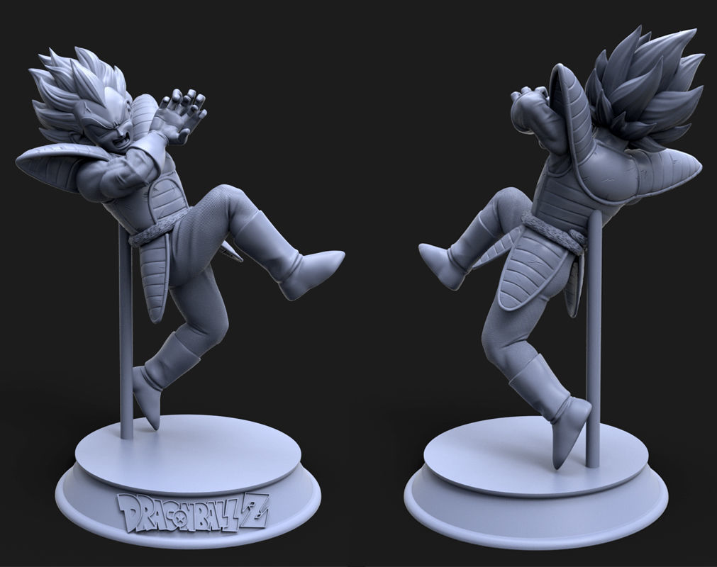 Vegeta Galick Gun statue 3D print model_6