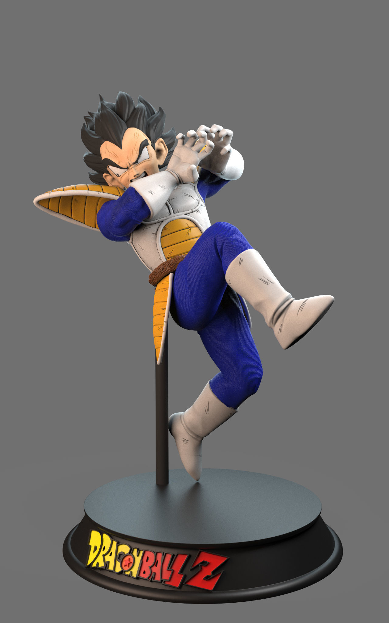 Vegeta Galick Gun statue 3D print model_2