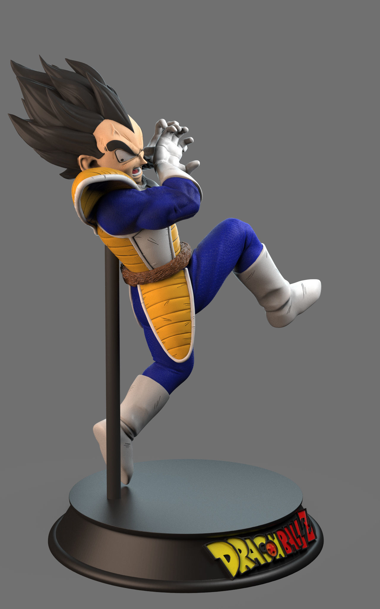 Vegeta Galick Gun statue 3D print model_5