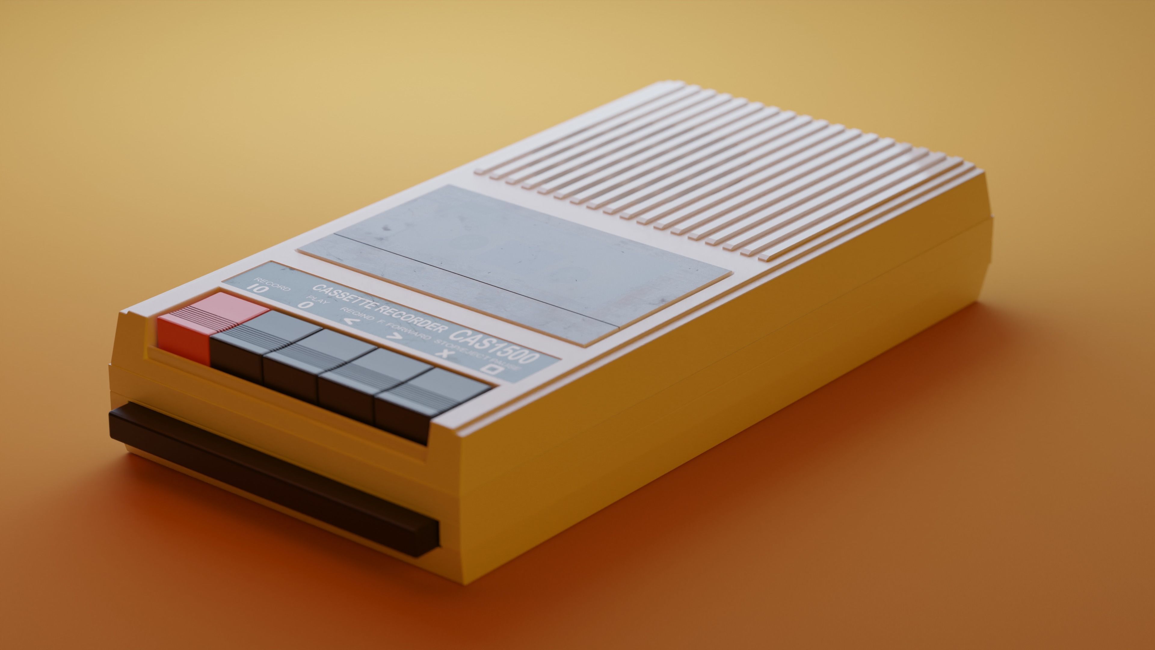 CAS 1500 Califone Tape Recorder 3D model_4