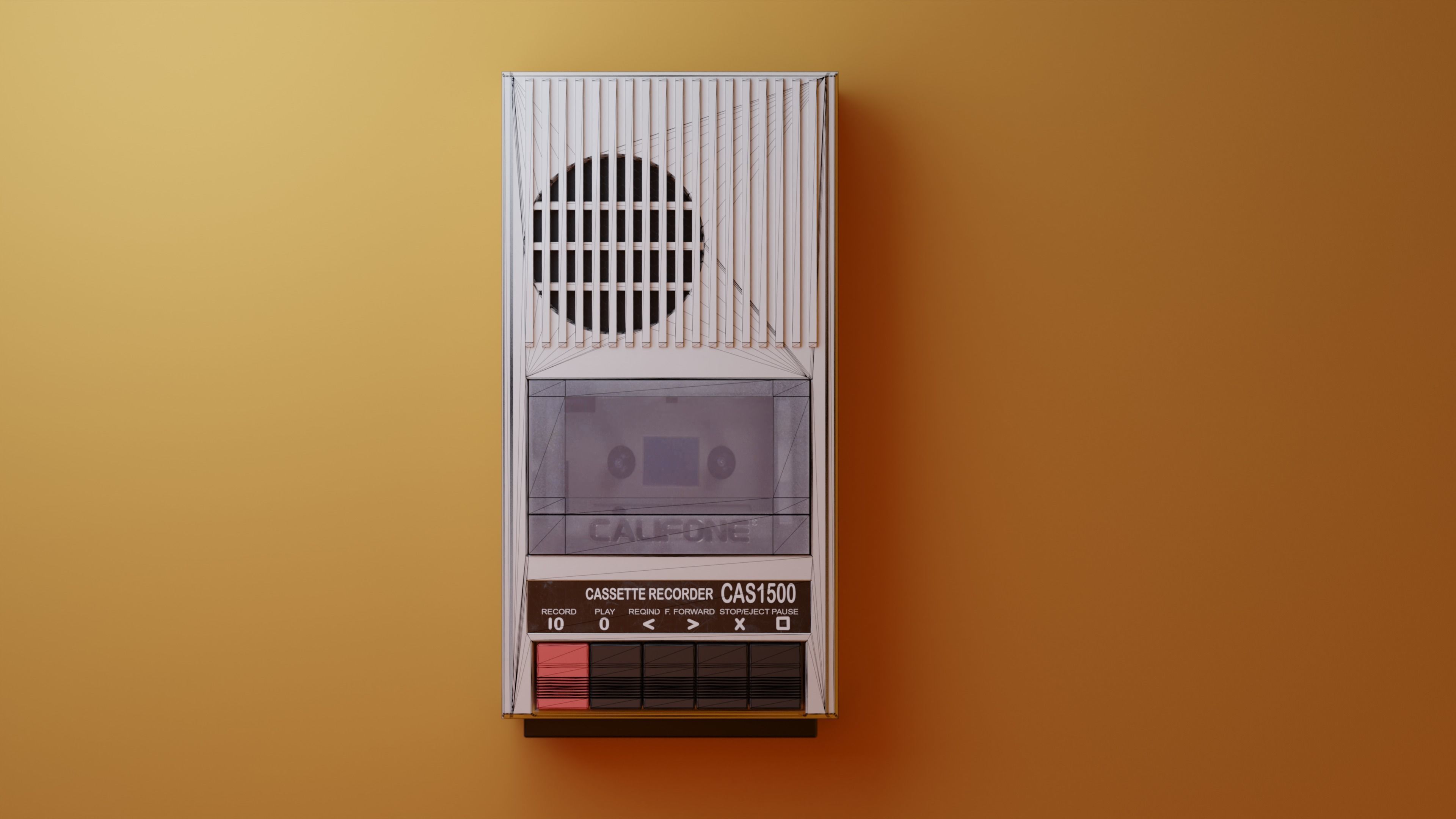 CAS 1500 Califone Tape Recorder 3D model_6