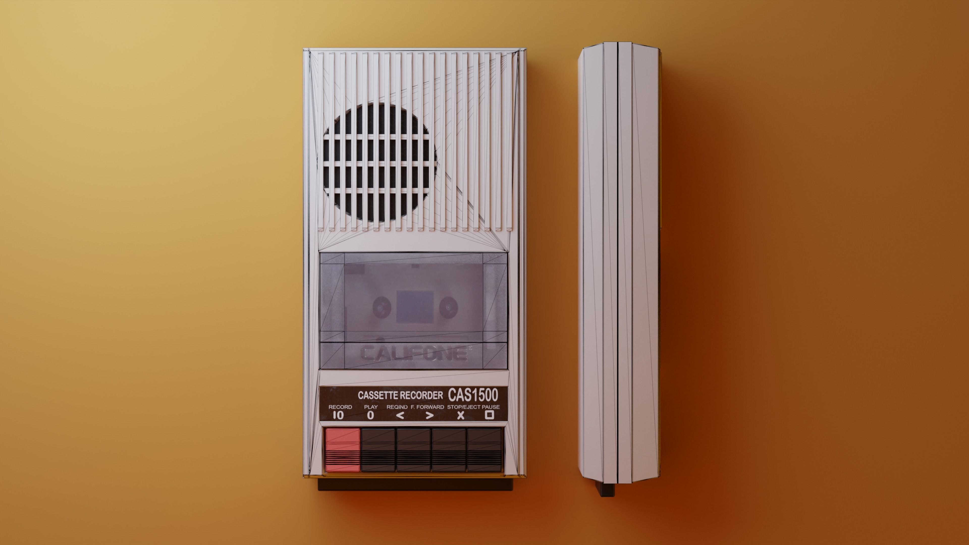 CAS 1500 Califone Tape Recorder 3D model_9