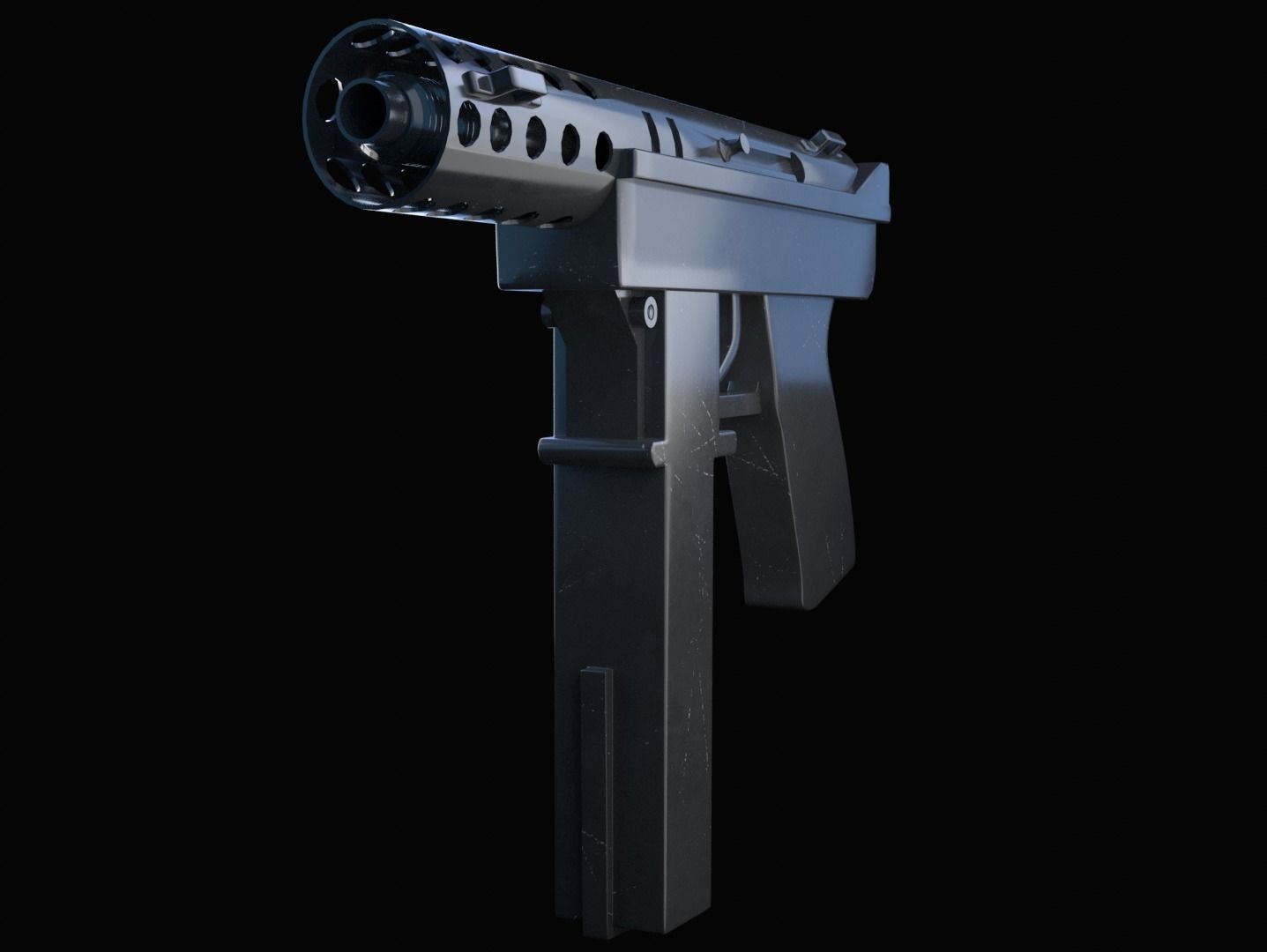 Tec-9 Gun 3D model_4