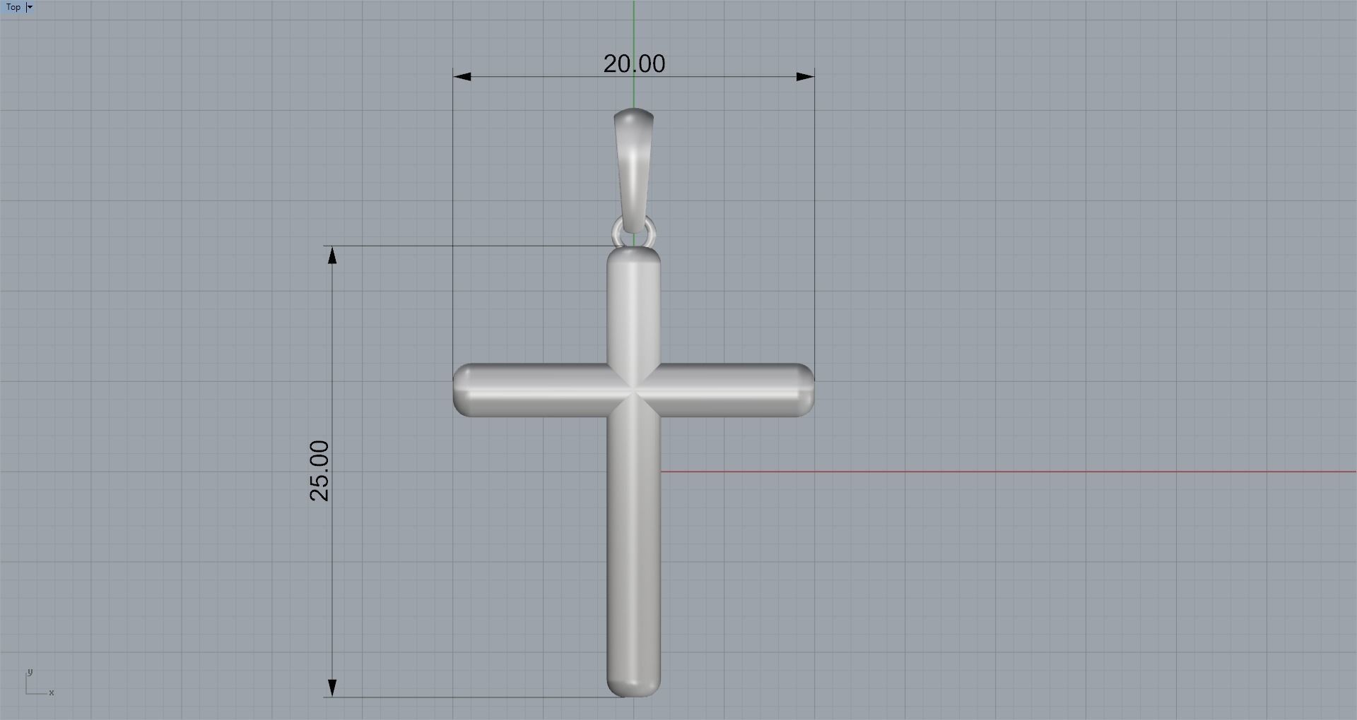 JESUS CROSS GOLD PENDANT 3D print model_7