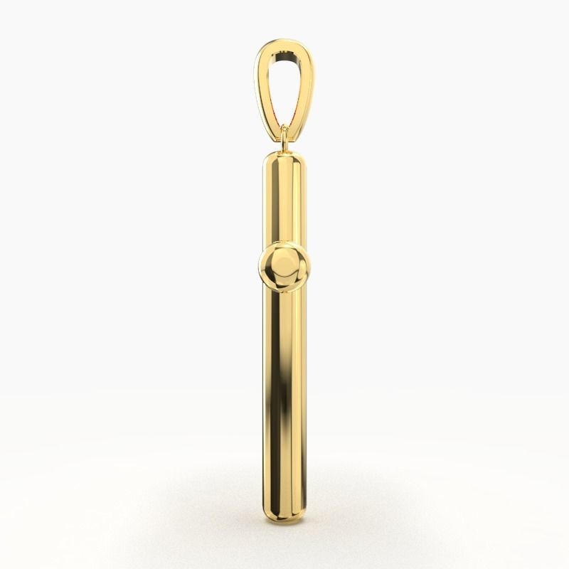 JESUS CROSS GOLD PENDANT 3D print model_4