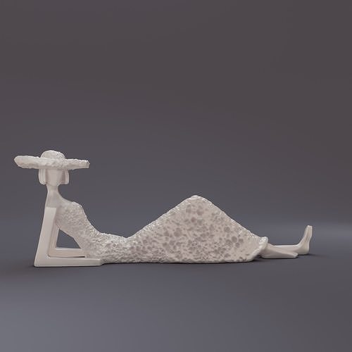 lady on vacation 3D print model