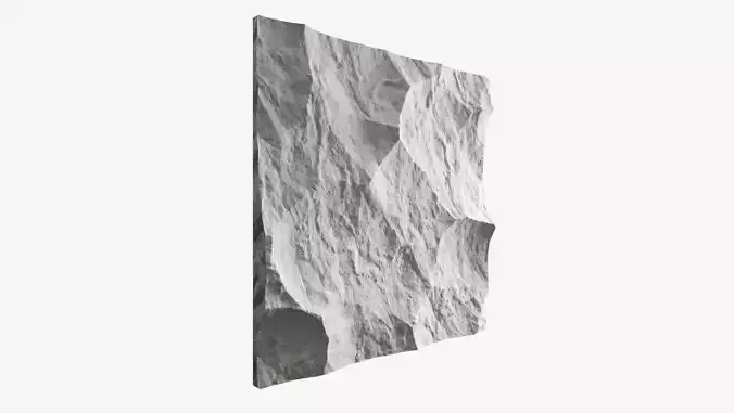 84-RockPanel piece of rock on wall